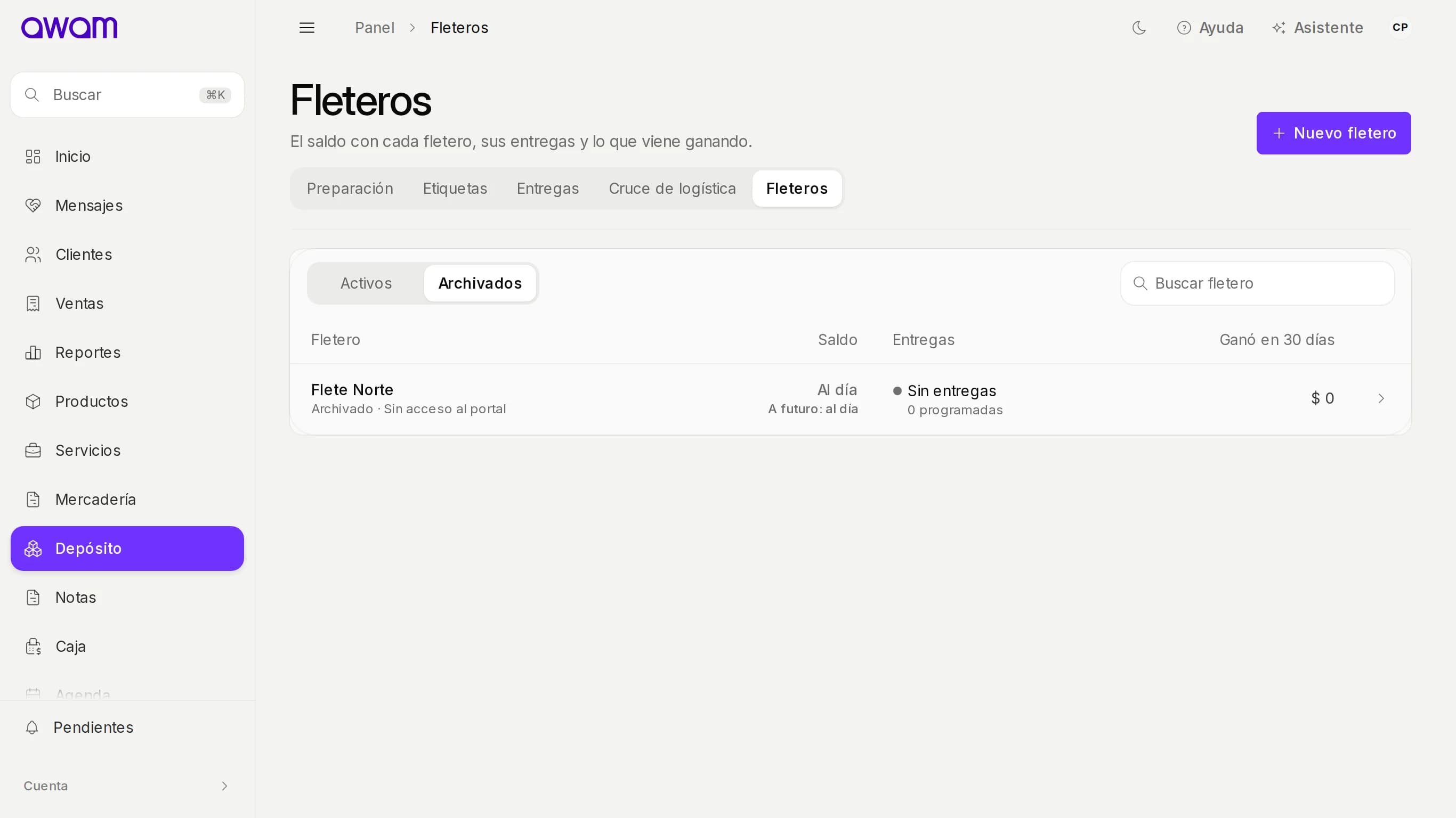 Fleteros archivados