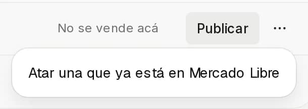 Menú de la cuenta de Mercado Libre con Atar una que ya está en Mercado Libre