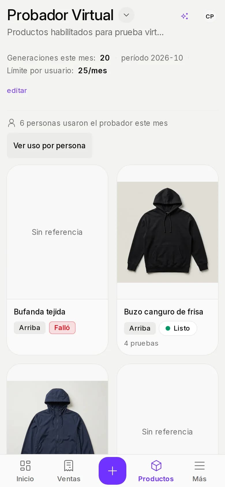 Probador Virtual en un celular